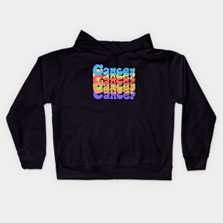 Rainbow Popart Cancer Kids Hoodie